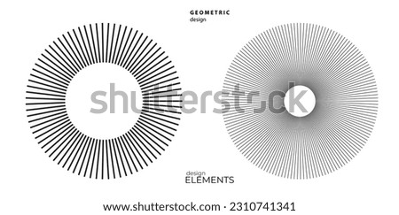 Set design element circle. Isolated bold vector colors golden ring from. Abstract glow wavy stripes of many glittering swirl created using Blend Tool. Vector illustration EPS10 for your presentation