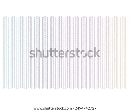 Soft rainbow color. Linear background. Design elements. Polygonal lines. Guilloche. Protective layer for banknotes, diplomas and certificates template. Vector illustration EPS 10