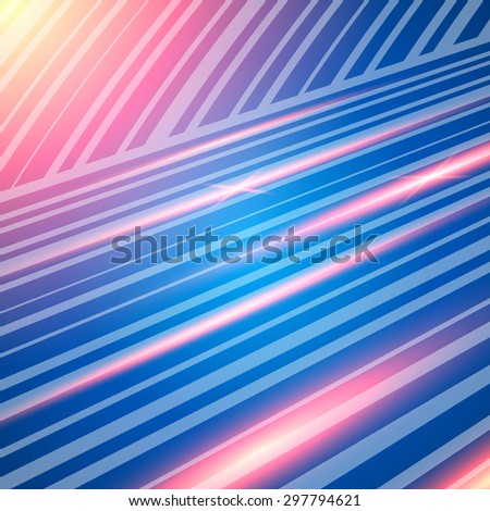 Blur light glow oblique stripes lines intersect gradient blue pink background with space place for your text. Graphic image template. Abstract Illustration for your business brochure