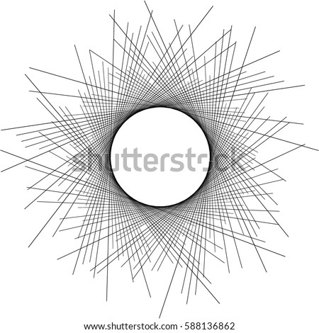 Design elements eclipse of sun style business presentation template on Geometric white background with black lines. Vector illustration EPS 10 for science brochure, future graphics page, report firm