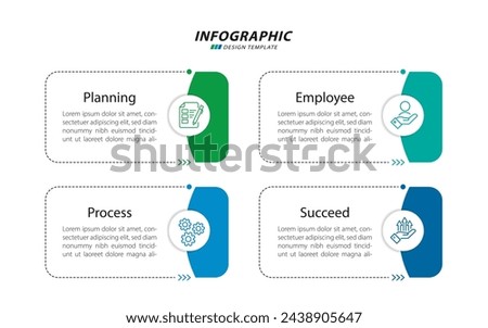 Timeline infographic template. 4 Step timeline journey, calendar Flat simple infographics design template. presentation graph. Business concept with 4 options, vector illustration.