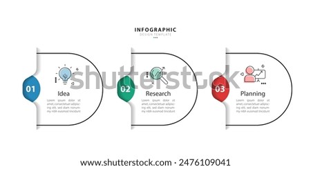 Infographic 3 Step timeline journey, calendar Flat simple infographics design template. presentation graph. Business concept with 3 options, vector illustration.