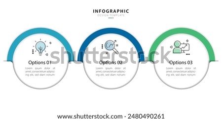 Infographic 3 Step timeline journey, calendar Flat simple infographics design template. presentation graph. Business concept with 3 options, vector illustration.