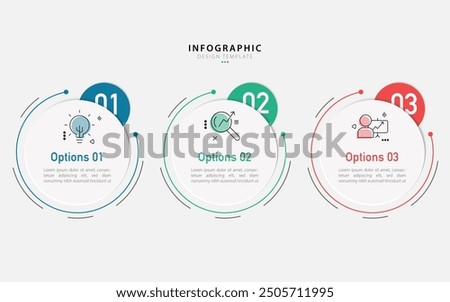 Business infographic template. 3 Step timeline journey. Process diagram, 3 options on white background, Infograph elements vector illustration.