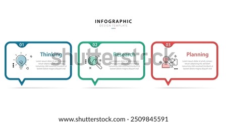 Business infographic template. 3 Step timeline journey. Process diagram, 3 options on white background, Infograph elements vector illustration.