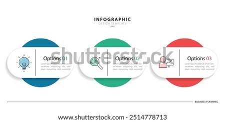 Business infographic template. 3 Step timeline journey. Process diagram, 3 options on white background, Infograph elements vector illustration.