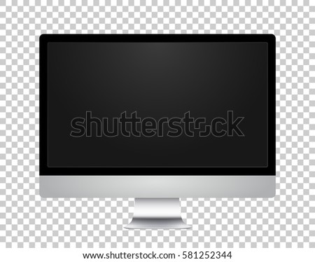 Vector realistic monitor template, for presentation, web, design.