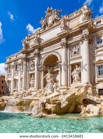 Foto Bild Rom-Trevi-Brunnen oder Fontana di Trevi in Rom, Italien.