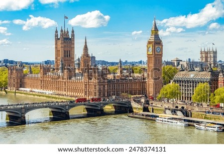 Similar – Image, Stock Photo Big Ben and the Houses of Parliament at dawn. London. England.