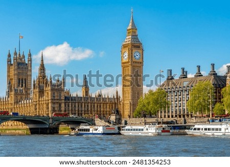 Similar – Image, Stock Photo Big Ben and the Houses of Parliament at dawn. London. England.