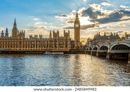 Similar – Image, Stock Photo Big Ben and the Houses of Parliament at dawn. London. England.