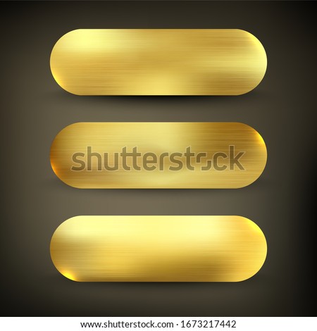 Button set color gold style