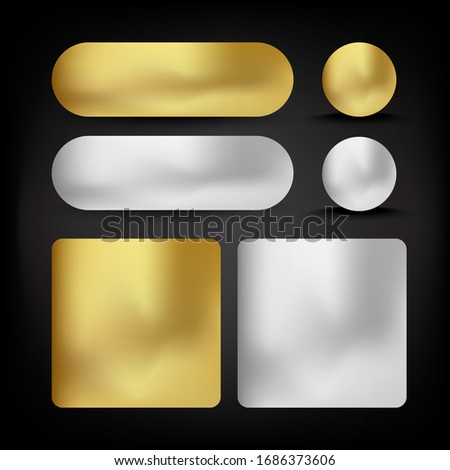 Button set color gold adn silver style