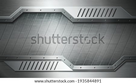 Textured industrial metal background. Vector illustration.