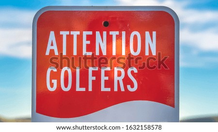 Similar – Image, Stock Photo Attention golfer