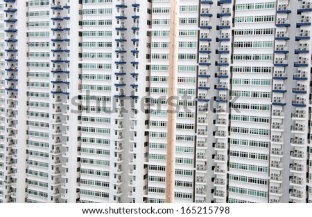 Picture of multiple  apartment  windows  in Singapore