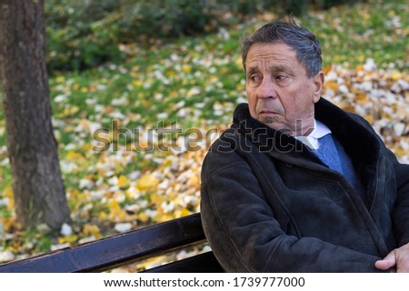 Similar – Image, Stock Photo portrait of a worried thoughtful boy