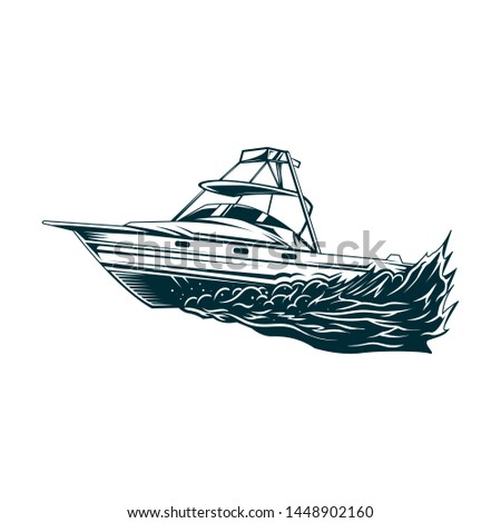 Fishing Boat In White Background