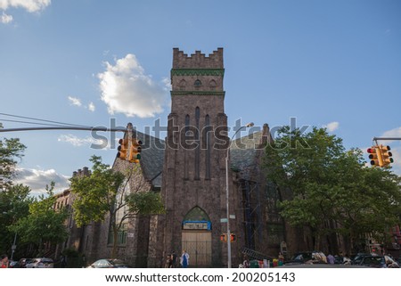 NEW YORK - JUNE 7: Greenwood Baptist Church on June 7th, 2014 in Park Slope, Brooklyn.