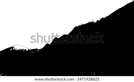 Abstract mountain silhouette shadow natural landscape background and texture. 