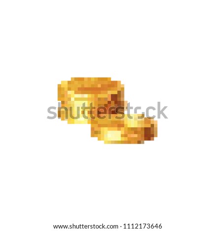 I!   conswebsite Com Icons Website Search Icons Icon Set Web Icons - 3d illu!   stration of blue pile of gold coins in pixel art money 8 bit