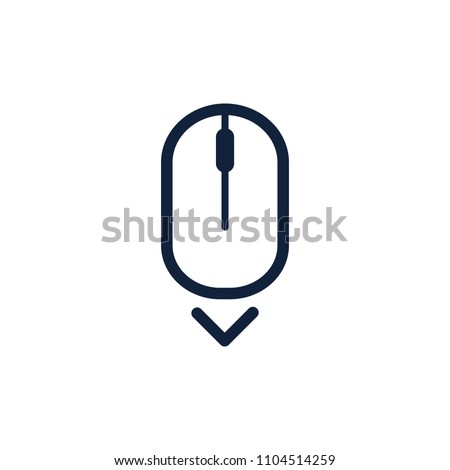 Scroll down up computer mouse icon symbol. Flat style design. Vector illustration.