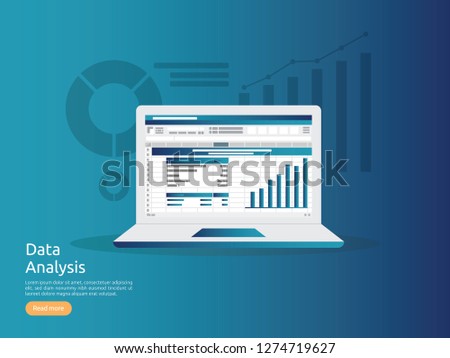 big data analysis on screen. SEO analytic, spreadsheet business audit with graphs charts. Return on investment ROI, audit, project, marketing, research concept. accounting report business to success