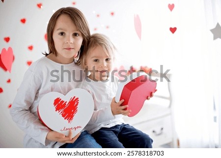 Similar – Image, Stock Photo Cute blond toddler on the swing