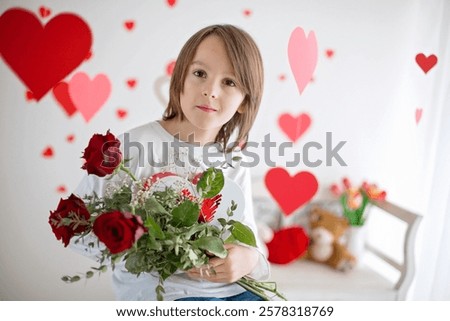 Similar – Image, Stock Photo Boy Hold Christmas Heart Decration