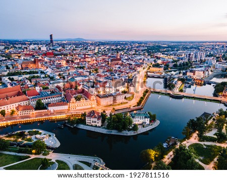 Similar – Image, Stock Photo Cityscape of Wroclaw panorama in Poland, aerial view