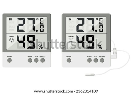 thermo hygrometer used determine humidity, measure temperature and humidity at the same time.To know the humidity and temperature levels in environment in room or area. to control and measure record