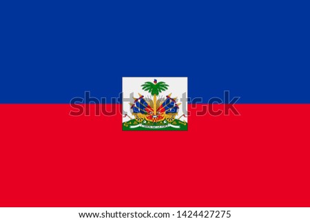 Flag of Haiti. Sovereign state flag of Haiti vector illustration