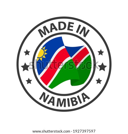 Made in Namibia icon. Stamp sticker. Vector illustration