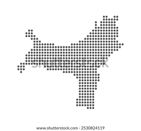 Christmas Island - Dotted Map. Map formed by Dots. Vector Illustration