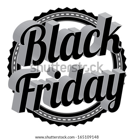 abstract black friday label on a white background