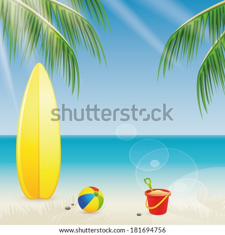 abstract summer vacation background with special objects