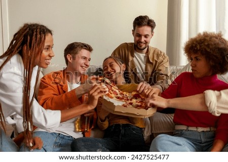 Similar – Image, Stock Photo Young people sharing a marijuana joint during a sunset on the street.