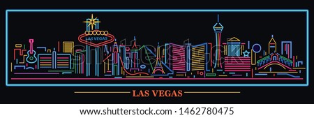 Las Vegas Nevada neon sigs skyline
