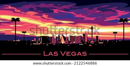 Las Vegas skyline vector illustration