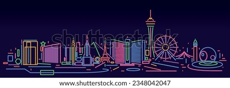Las Vegas Nevada skyline vector illustration