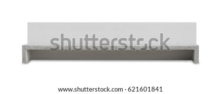Close up of outdoor cement bench isolated on white background, Clipping path included. ストックフォト © 