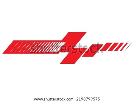 Vector stripe for sports auto, moto, boat, sports pattern, Vehicles sticker.