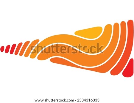 Fiery triangular pattern from slats of liquid forms. Modern design element. Trendy vector background