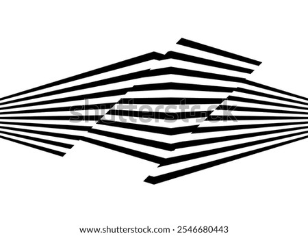 Strict abstract pattern of black broken lines on a white background in retro style. Striped vector background. Design element. . For covers, postcards, advertisements, videos, games. Search