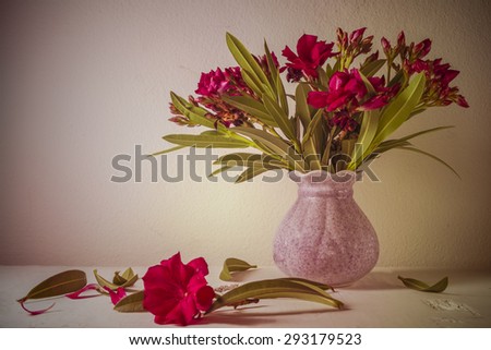 Still life with a beautiful bunch of flowers