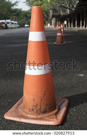 Old Traffic road cone pylon;Road bollard traffic cone