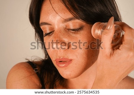 Similar – Image, Stock Photo Crop woman doing makeup in studio