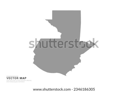 Grey silhouette of Guatemala map on white background vector.