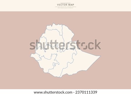 Abstract  Pastel color of Ethiopia map vector.