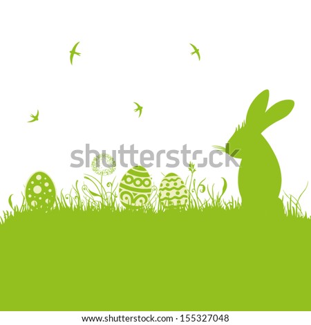 Colorful easter background, with easter bunny.